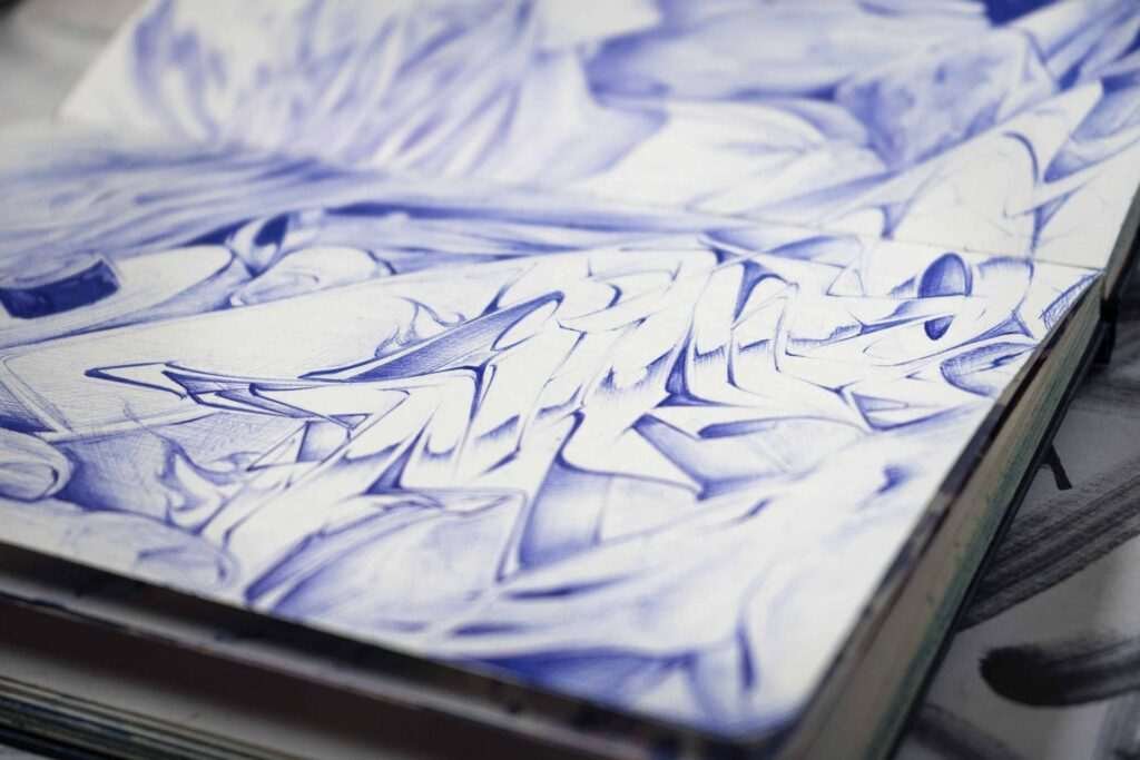Retrato personalizado sobre cuaderno