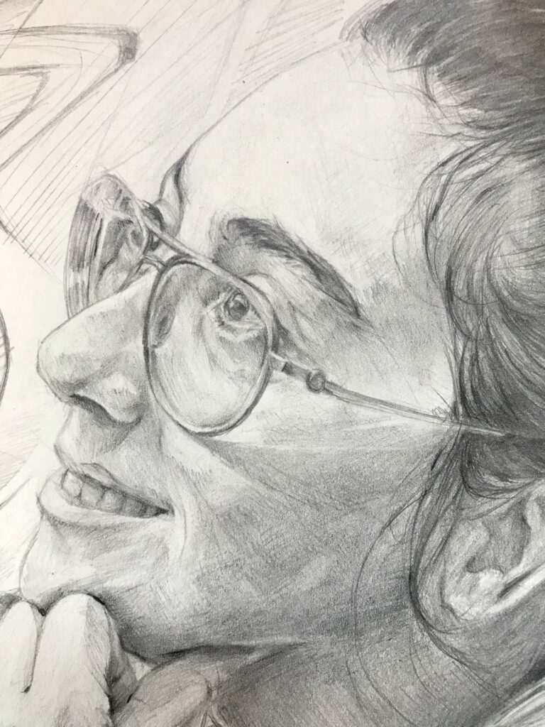 Dibujo personalizado a lápiz basado en fotografía