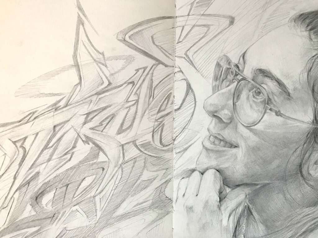 Dibujo personalizado a lápiz basado en fotografía