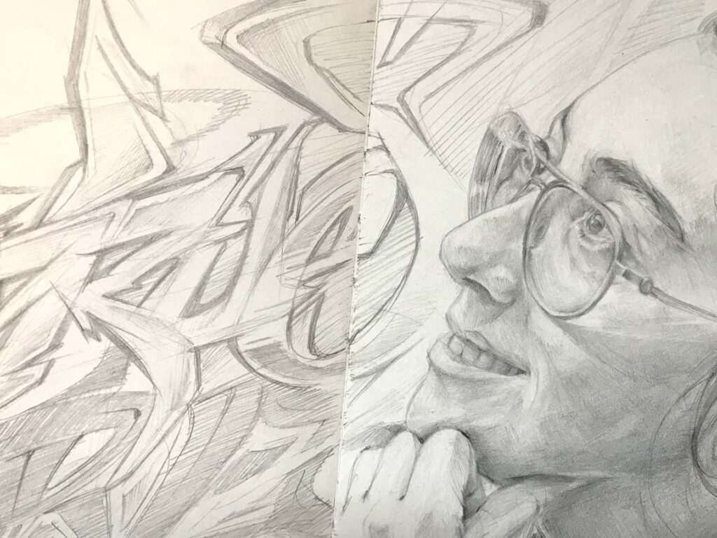 Dibujo personalizado a lápiz basado en fotografía