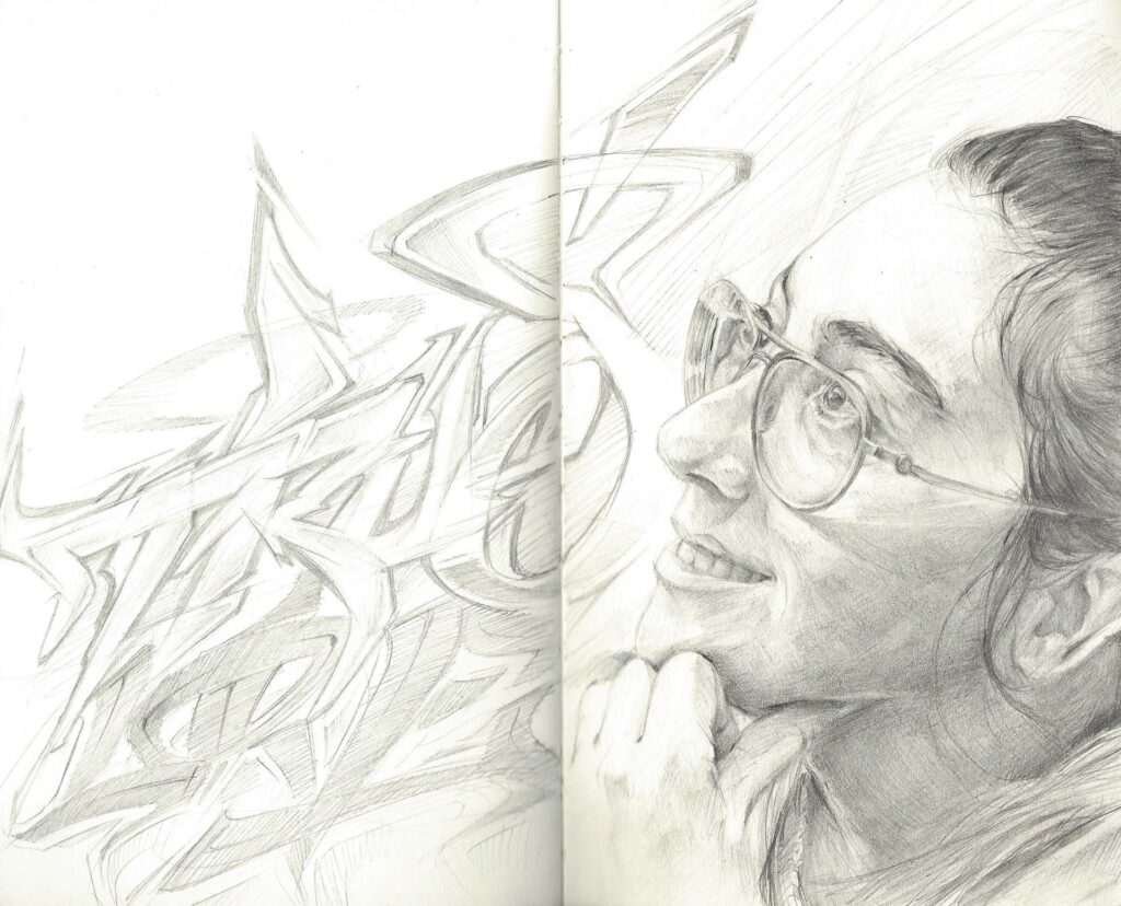Dibujo personalizado a lápiz basado en fotografía