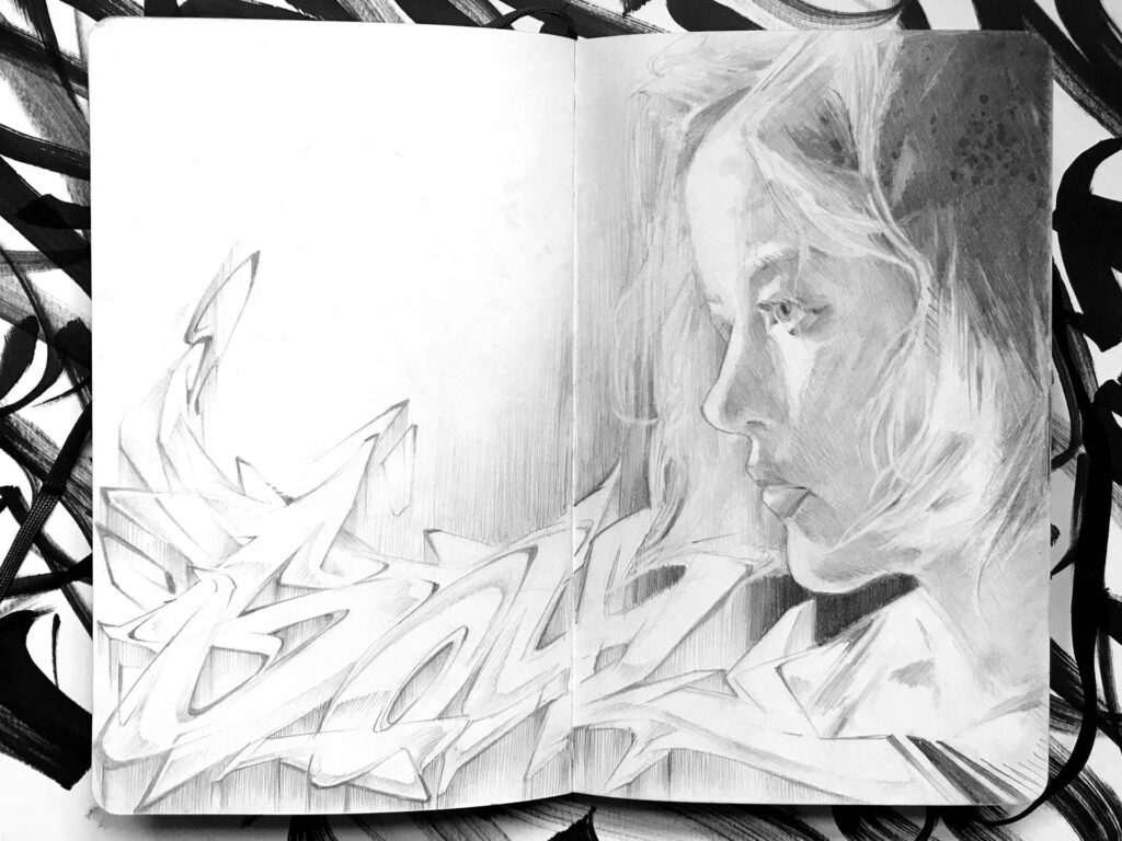 Retrato realista personalizado a lápiz