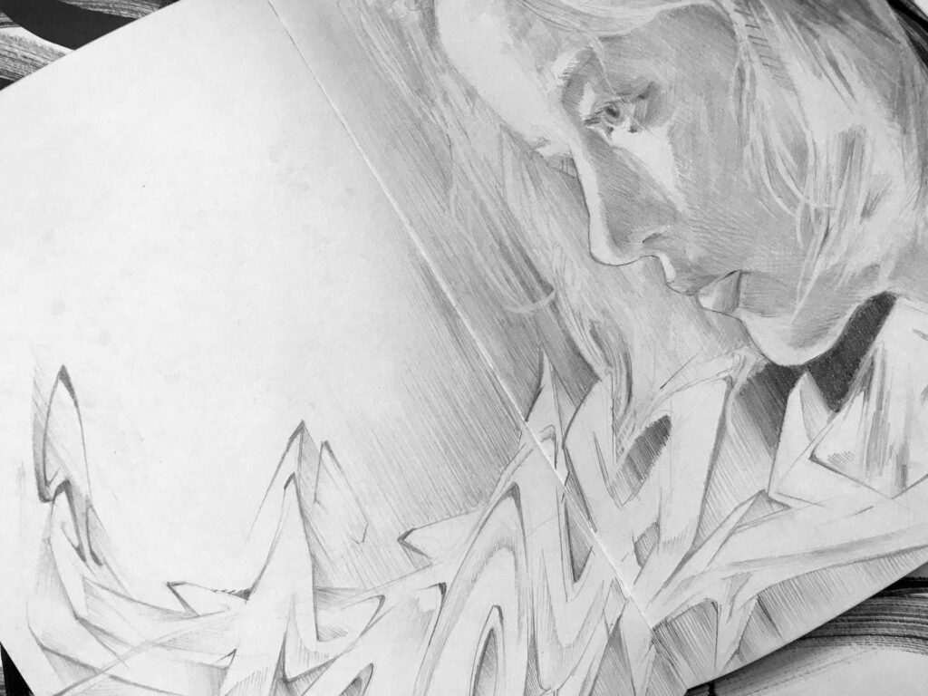 Retrato realista personalizado a lápiz