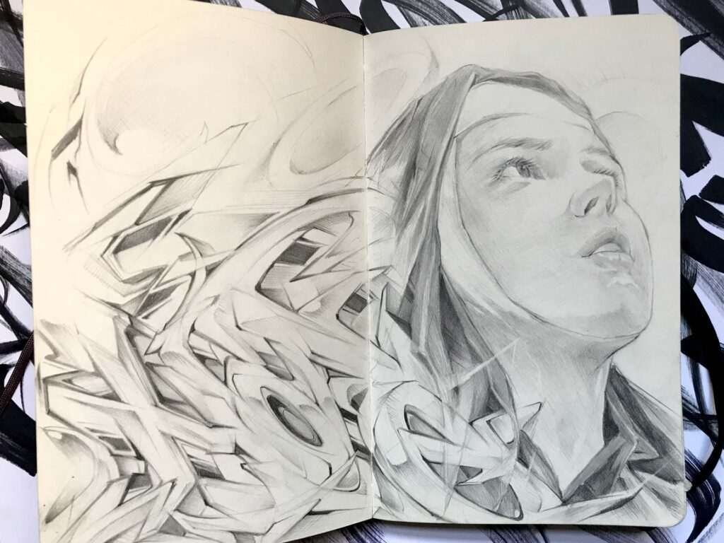 Retrato a lápiz personalizado para regalar