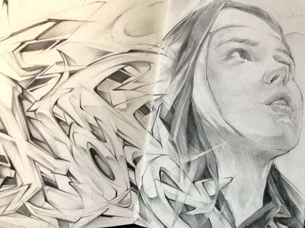 Retrato a lápiz personalizado para regalar
