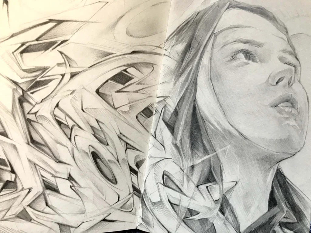 Retrato a lápiz personalizado para regalar