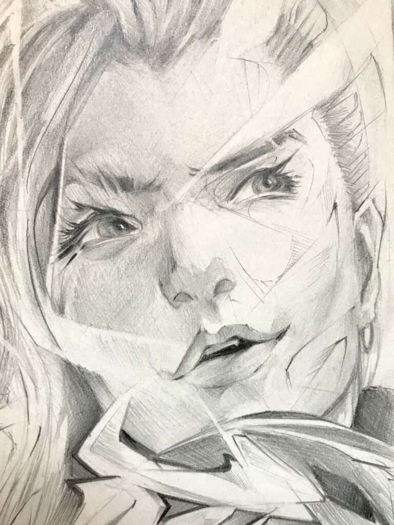 Retrato emocional a lápiz personalizado