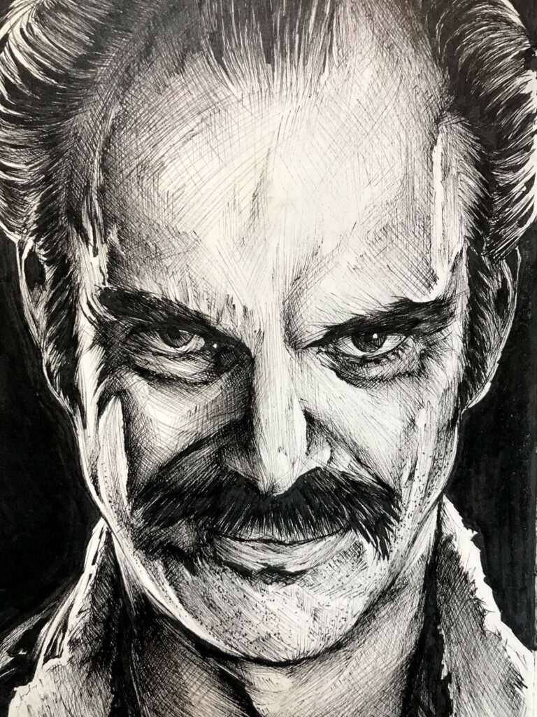 Ilustración de actor o personaje secundario personalizada