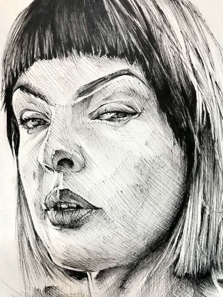 Ilustración de actor o personaje secundario personalizada