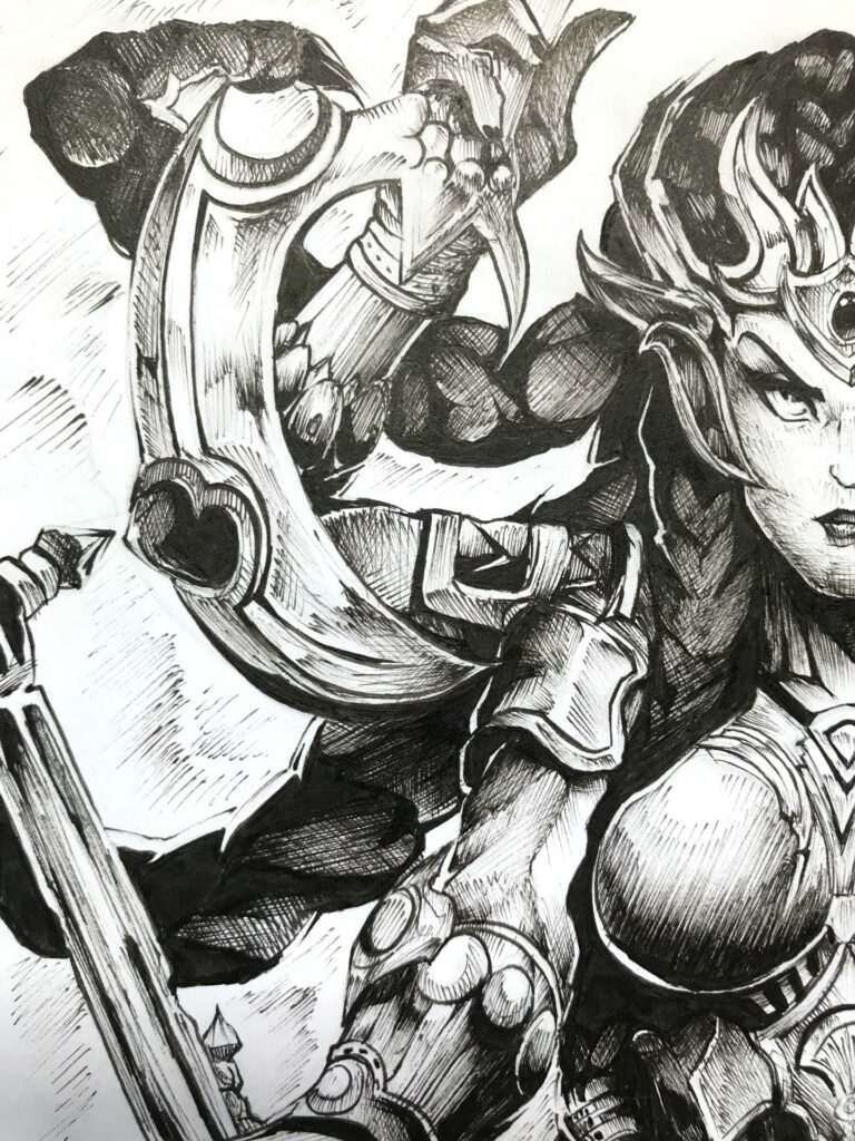Ilustración estilo graffiti en blanco y negro hecha a medida