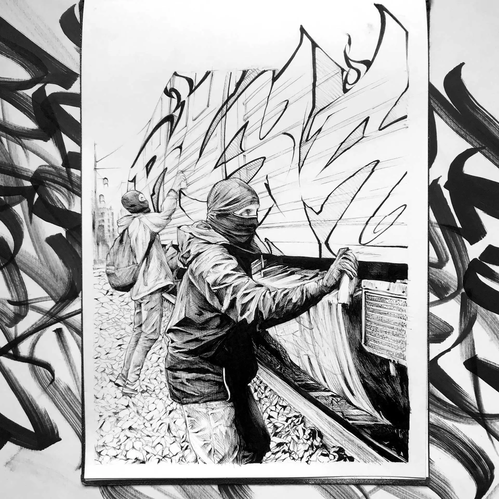 Inktober graffiti e ilustracion