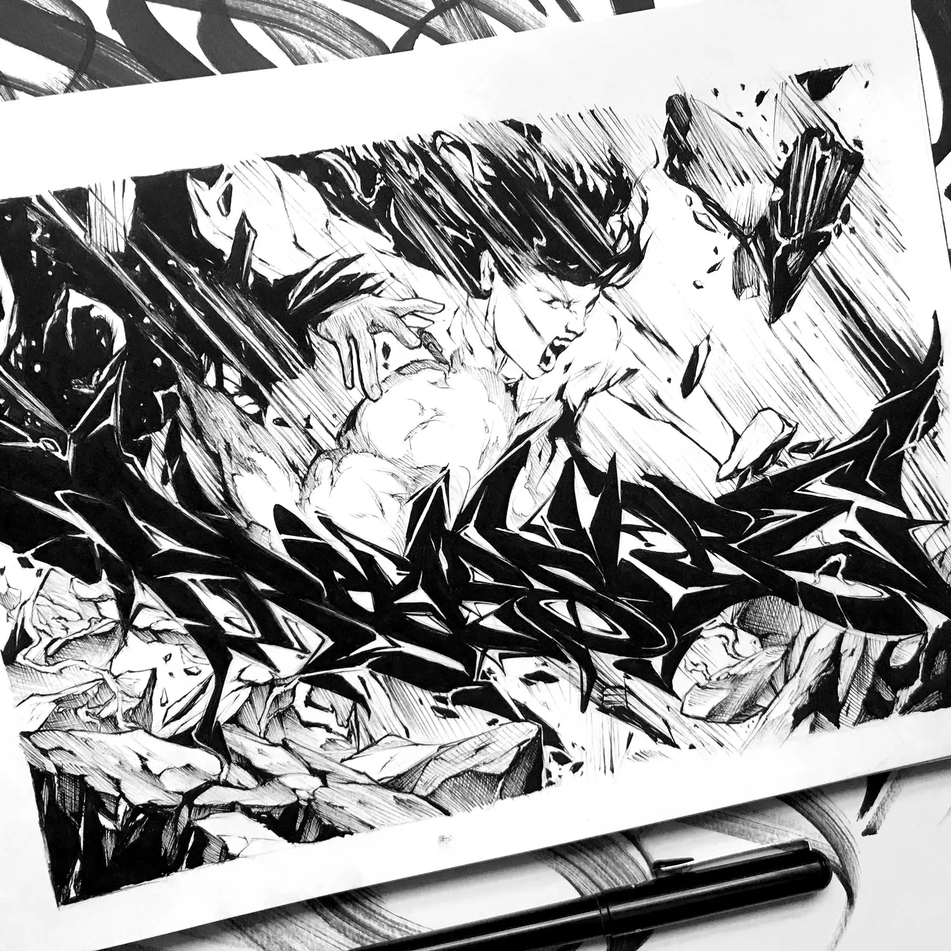 Inktober graffiti e ilustracion