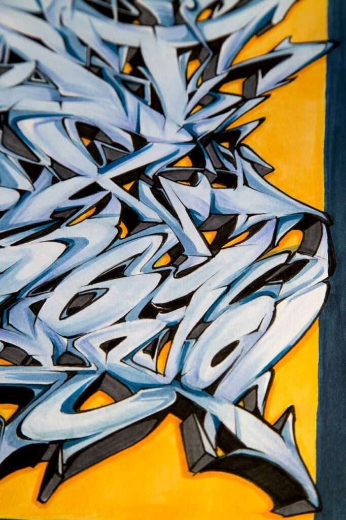 abecedario graffiti con diseño colorido