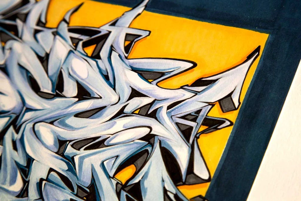 abecedario graffiti con diseño colorido