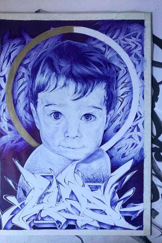 Retrato personalizado bebe