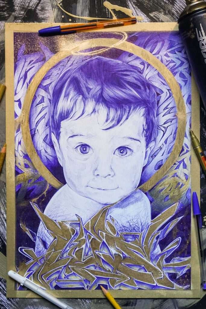 Retrato personalizado bebe