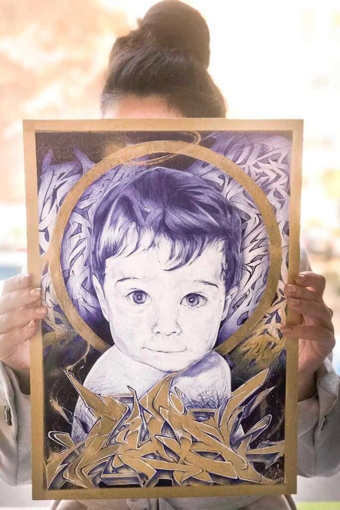 Retrato personalizado bebe