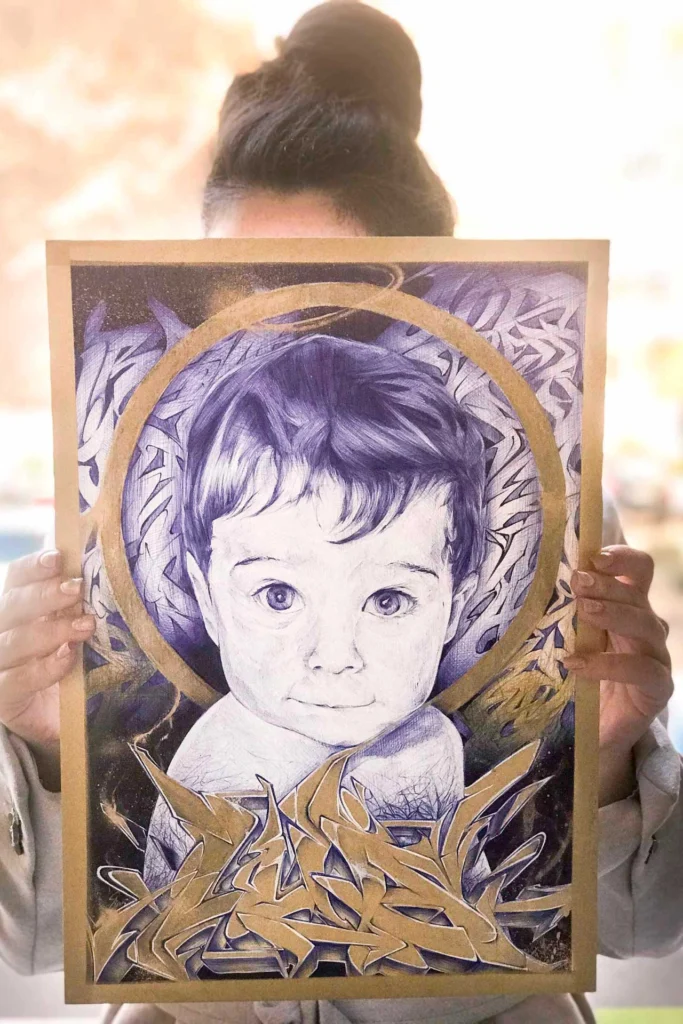 Retrato personalizado bebe