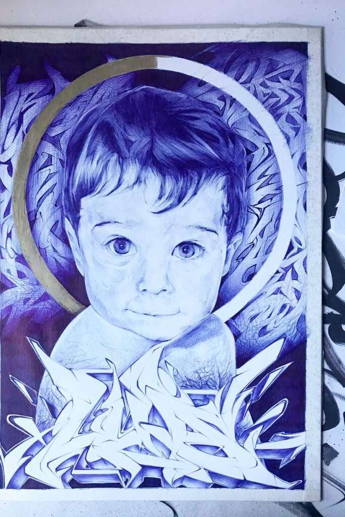 Retrato personalizado bebe
