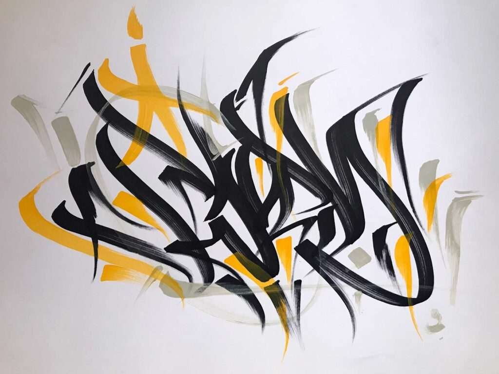 Graffiti tag con nombre personalizado en estilo callejero