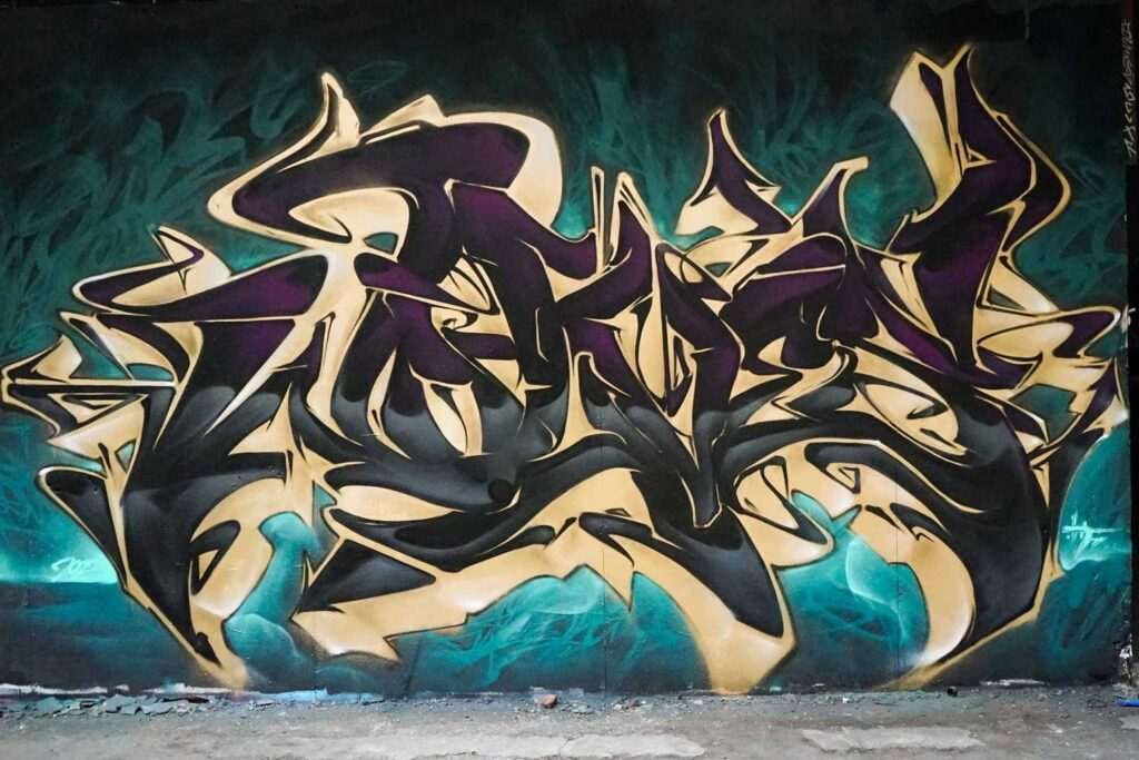 Mural personalizado graffiti wildstyle 3D