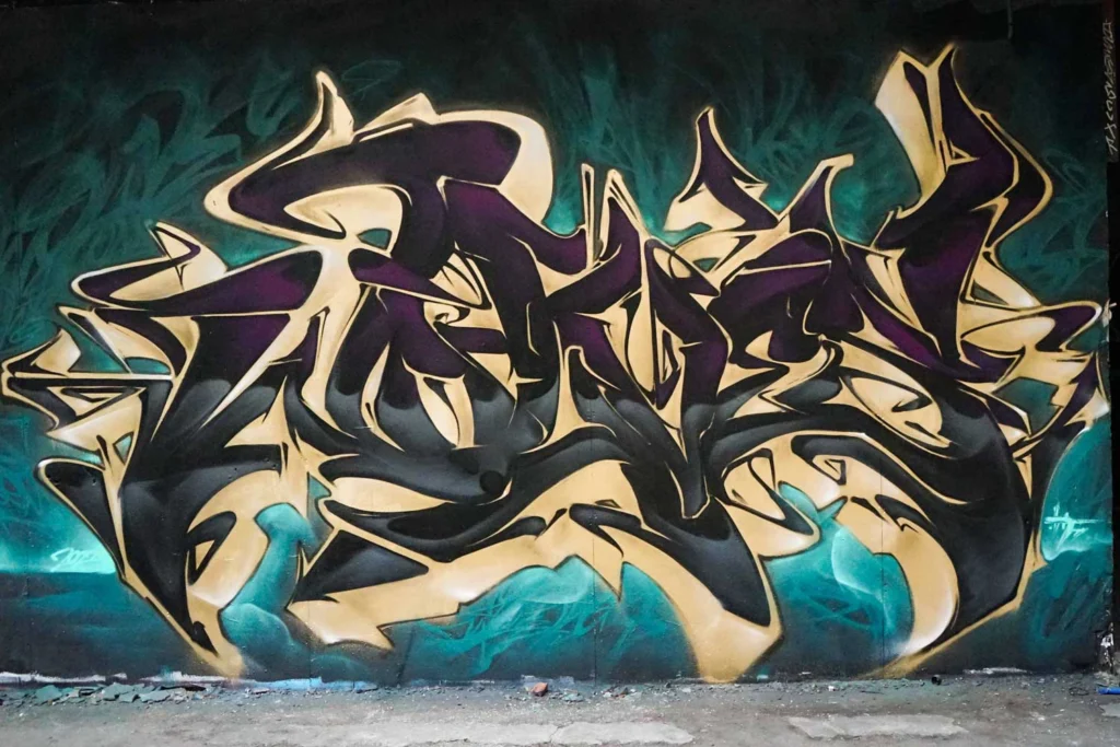 Mural personalizado graffiti wildstyle 3D