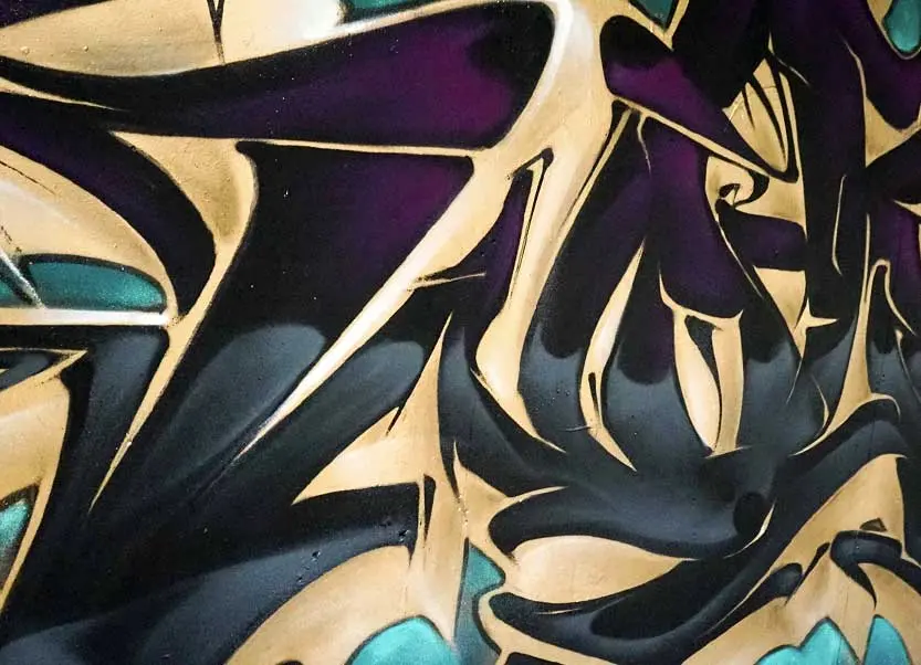 Mural personalizado graffiti wildstyle 3D