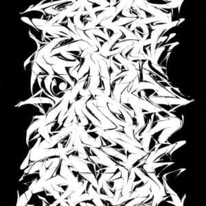 Abecedario graffiti blanco "Magnam" sobre fondo negro de ASEM NAVARRO