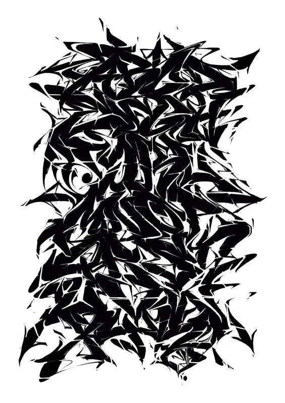 Abecedario graffiti Magnam blanco y negro por ASEM NAVARRO