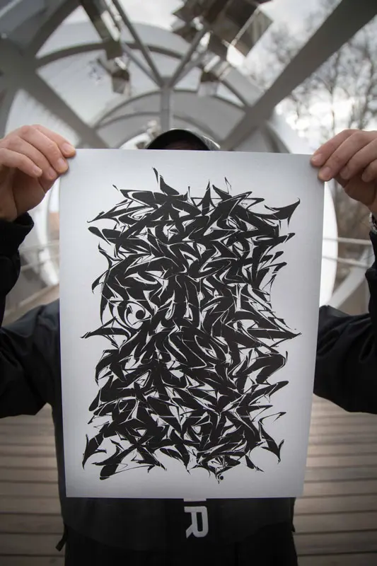 Abecedario graffiti "Magnam" en versión plata de ASEM NAVARRO