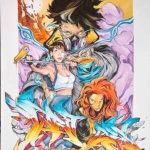 Ilustración con personajes y graffiti “Writers” de ASEM NAVARRO