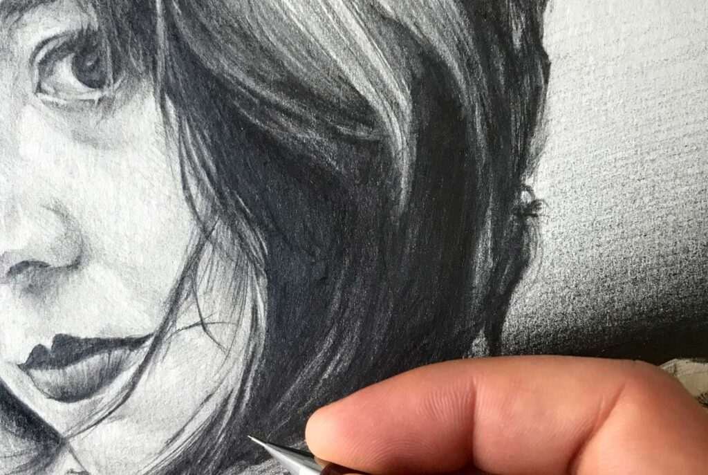 ilustracion retrato personalizado mujer asiatica