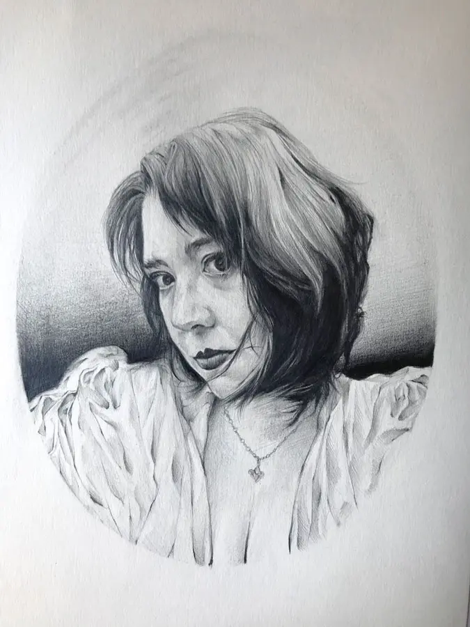 ilustracion retrato personalizado mujer asiatica