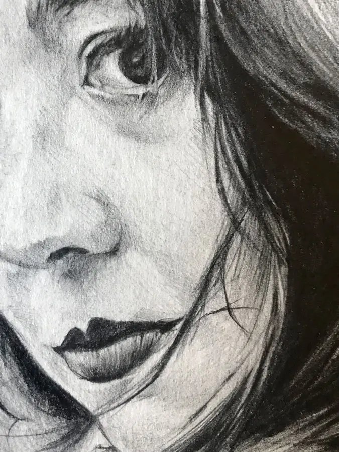 ilustracion retrato personalizado mujer asiatica