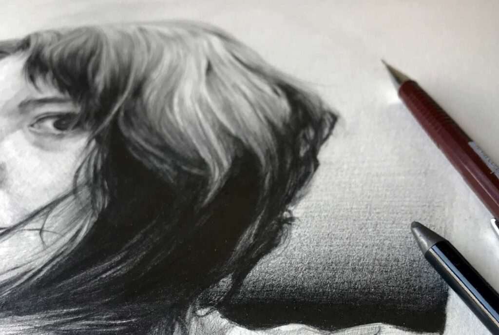 ilustracion retrato personalizado mujer asiatica