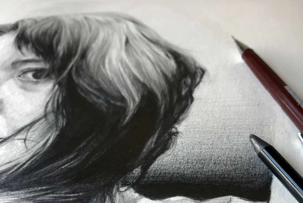 ilustracion retrato personalizado mujer asiatica