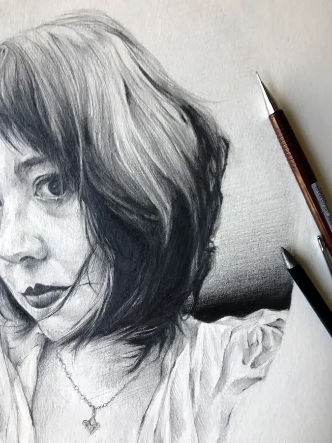ilustracion retrato personalizado mujer asiatica