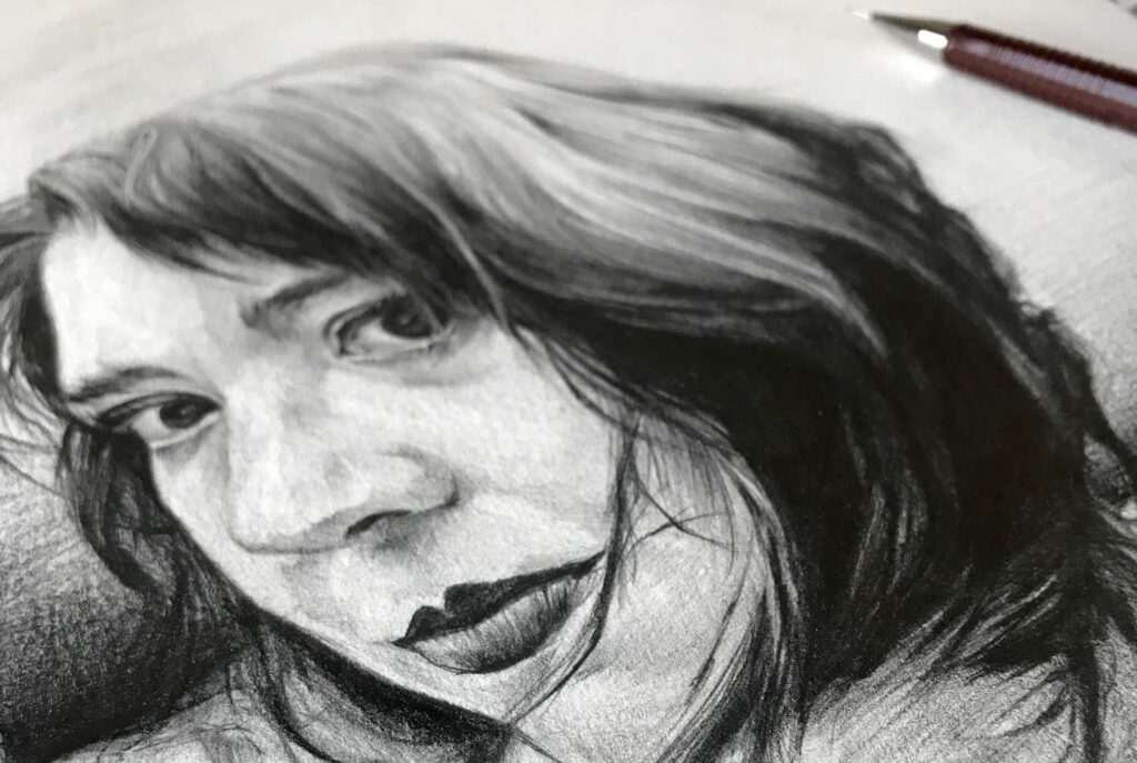ilustracion retrato personalizado mujer asiatica