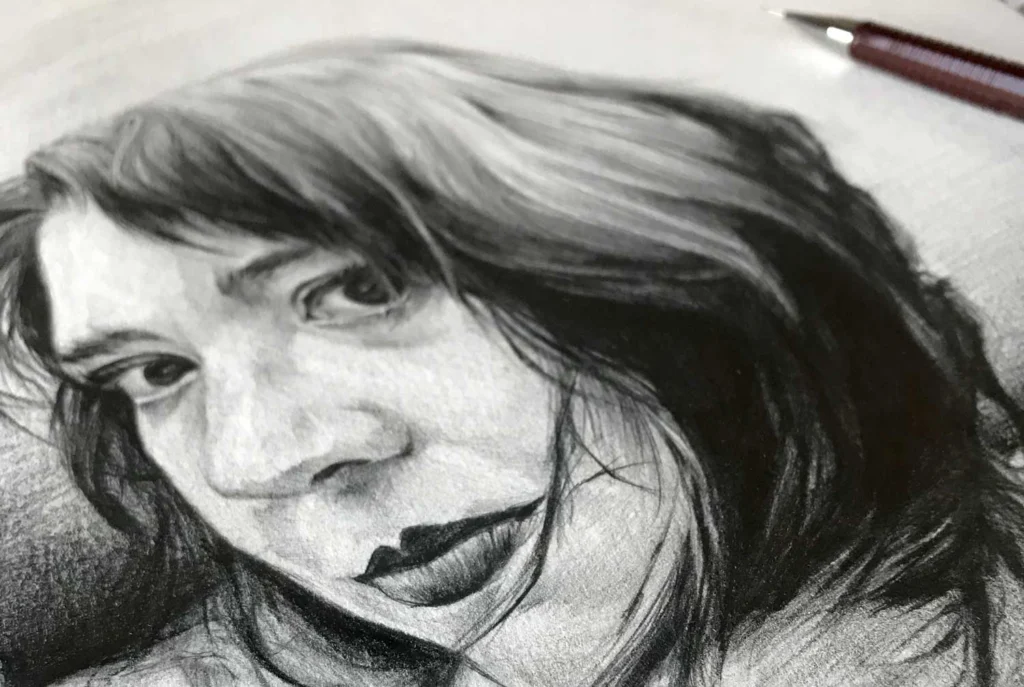 ilustracion retrato personalizado mujer asiatica