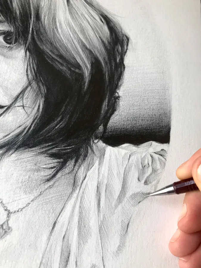 ilustracion retrato personalizado mujer asiatica