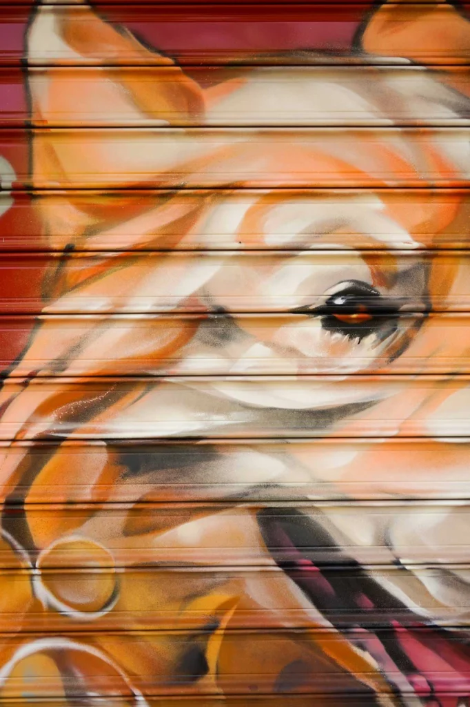 Graffiti con perro y gato en bañera para tienda veterinaria Mascota Total