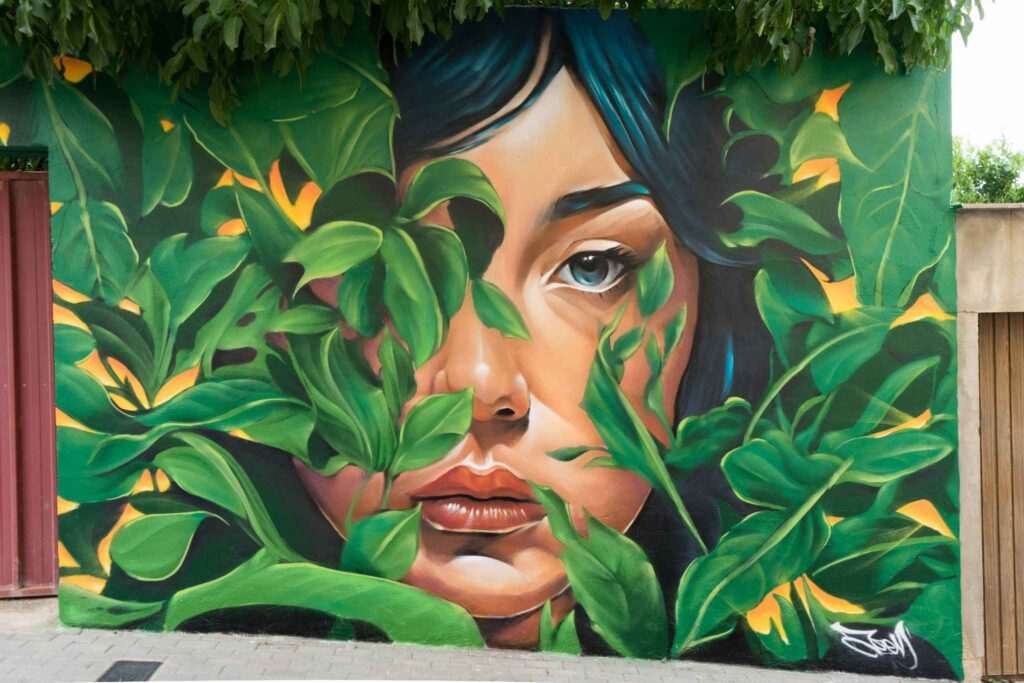 Mural Dualidad en Almazán, arte urbano para ayuntamiento