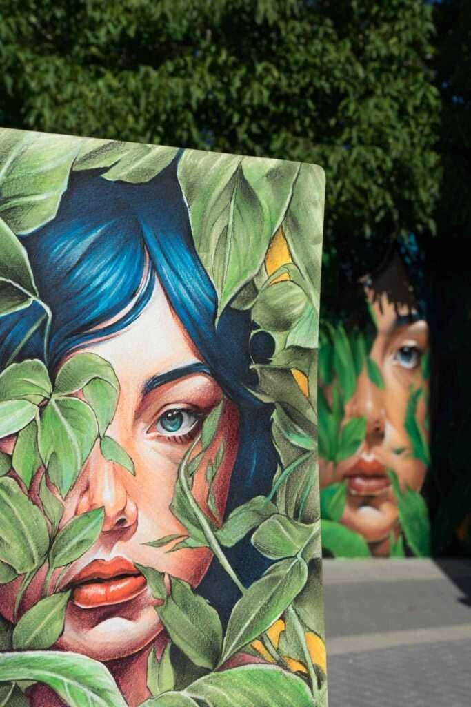 Mural Dualidad en Almazán, arte urbano para ayuntamiento