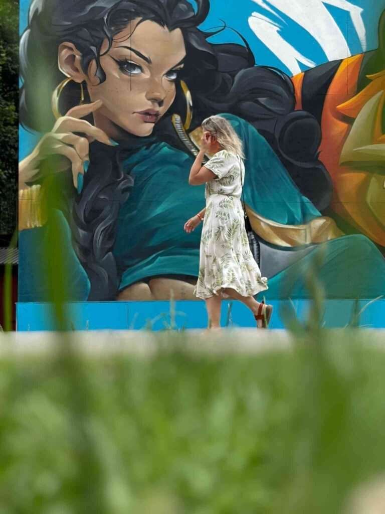 Mural graffiti de Yasmín (princesa de Disney)