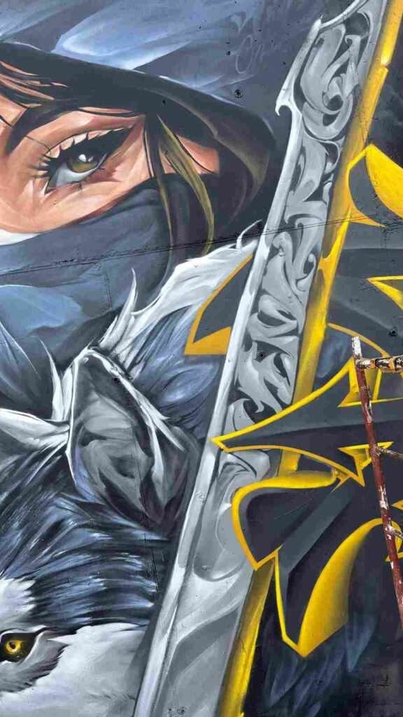 Mural graffiti en Murcia para el festival Fortuna Hip Hop Jam