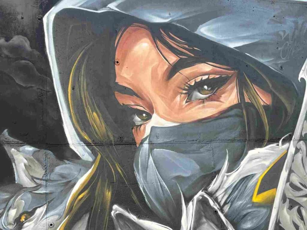 Mural graffiti en Murcia para el festival Fortuna Hip Hop Jam