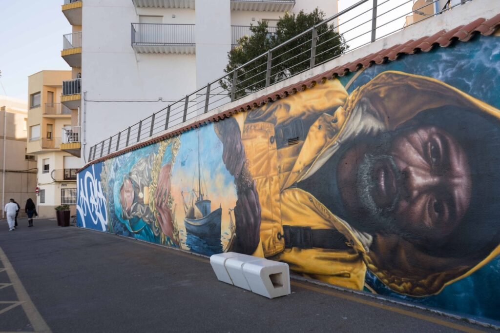 Mural La Cala en homenaje a los pescadores de l’Ametlla de Mar