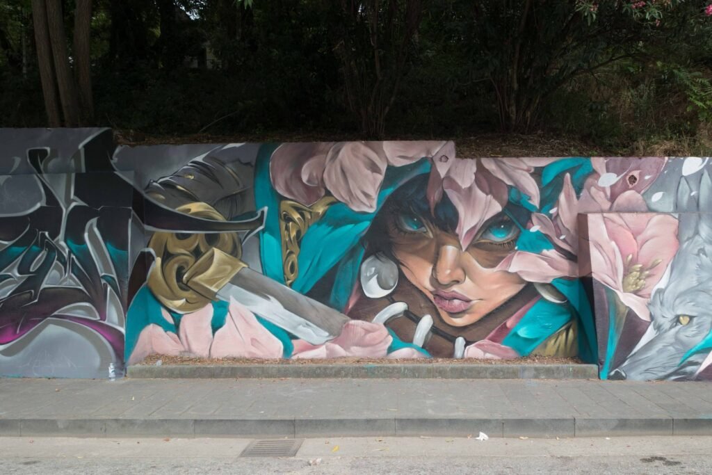 Muro de la Overline Jam 2026 en Baronissi con el mural Beware inspirado en La princesa Mononoke