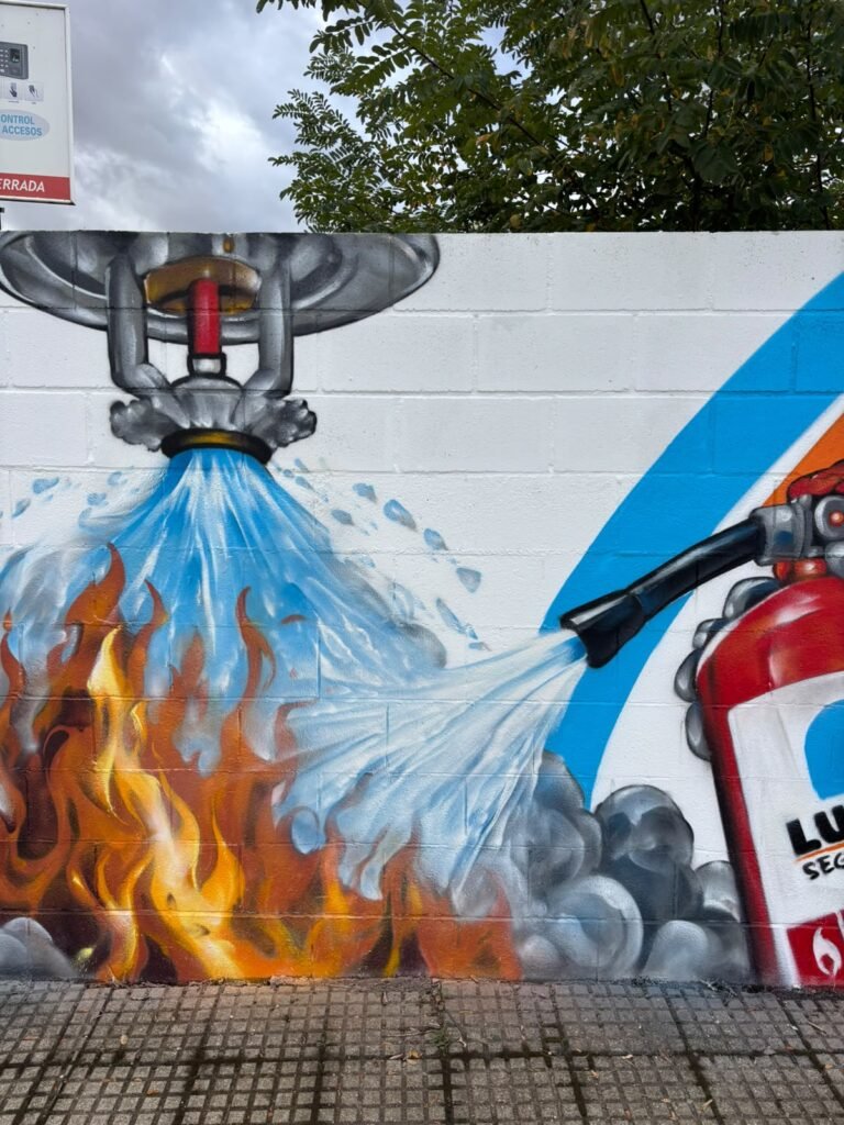 Mural corporativo para Luna Seguridad en León
