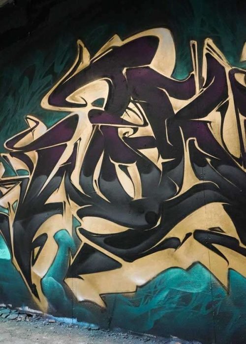 Mural personalizado graffiti wildstyle 3D